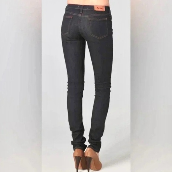 Acne Studios Denim - Vintage acne distressed black/gray jeans size 27 grunge preppy fringe